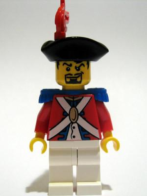 LEGO Minifigure-Imperial Soldier II - Officer with Red Plume-Pirates / Pirates II-PI085-Creative Brick Builders
